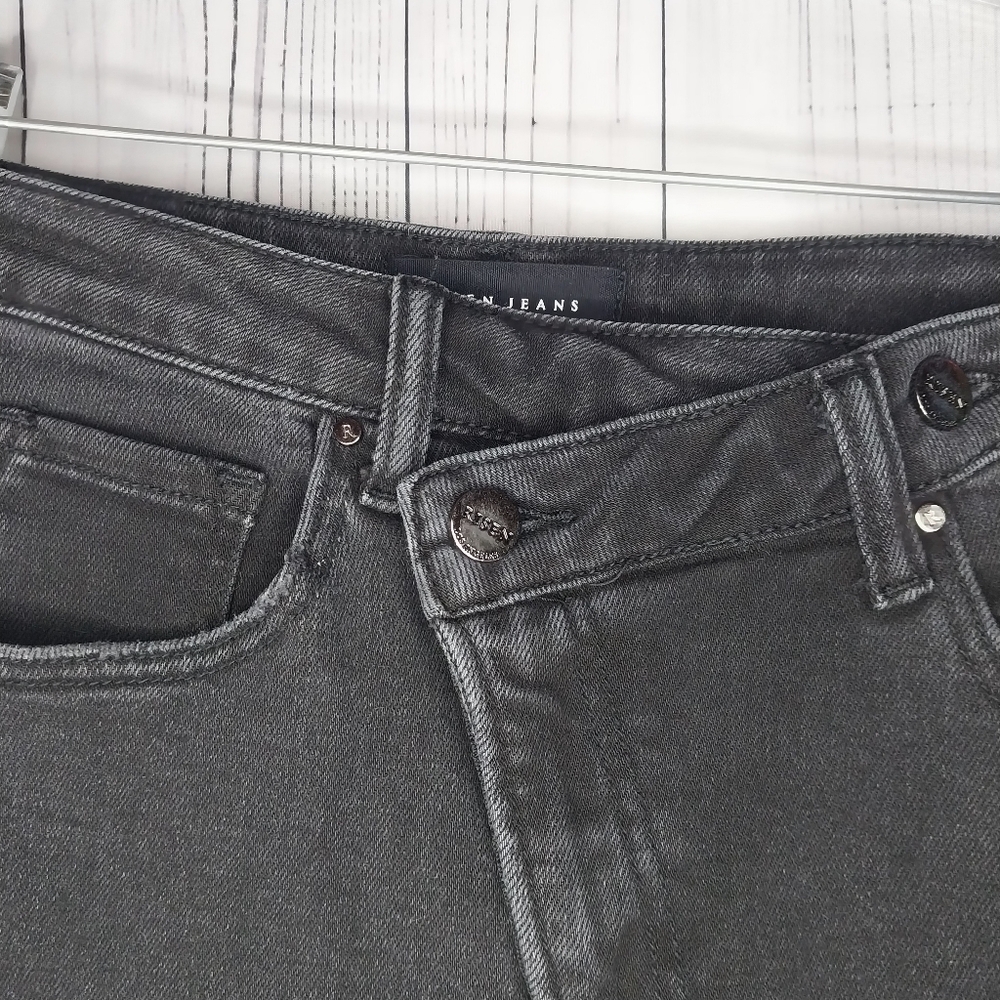 Risen Women's High Rise Crossover Girlfriend Jeans - Picture 4 of 11